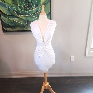 Bebe sexy white Bodycon knit dress